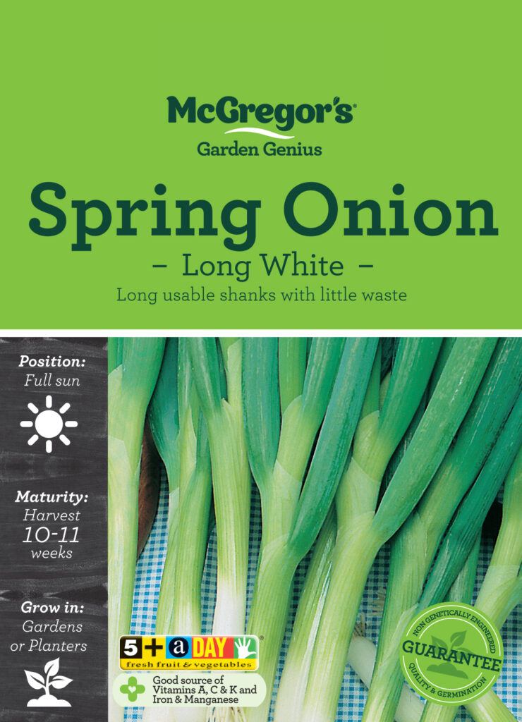 Seeds - McG Spring Onion Long White - Springvale Garden Centre