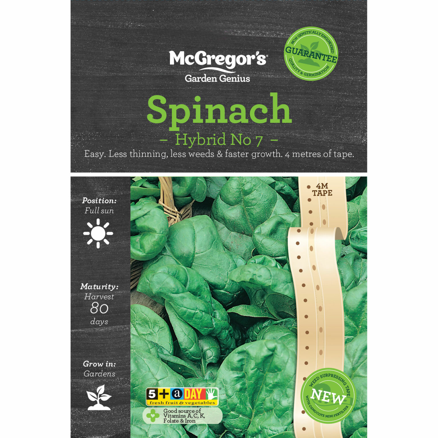 Seeds McG Spinach Hybrid Springvale Garden Centre